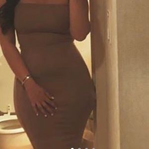 Midi nude dress from revolve